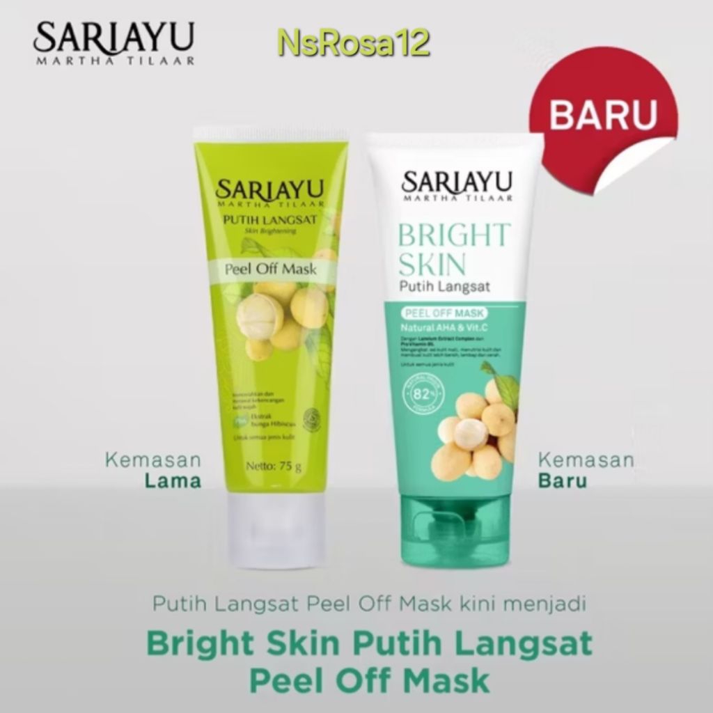 SARIAYU PUTIH LANGSAT PEEL OFF MASK 75gr | Sariayu Peel Off Mask | Masker Wajah