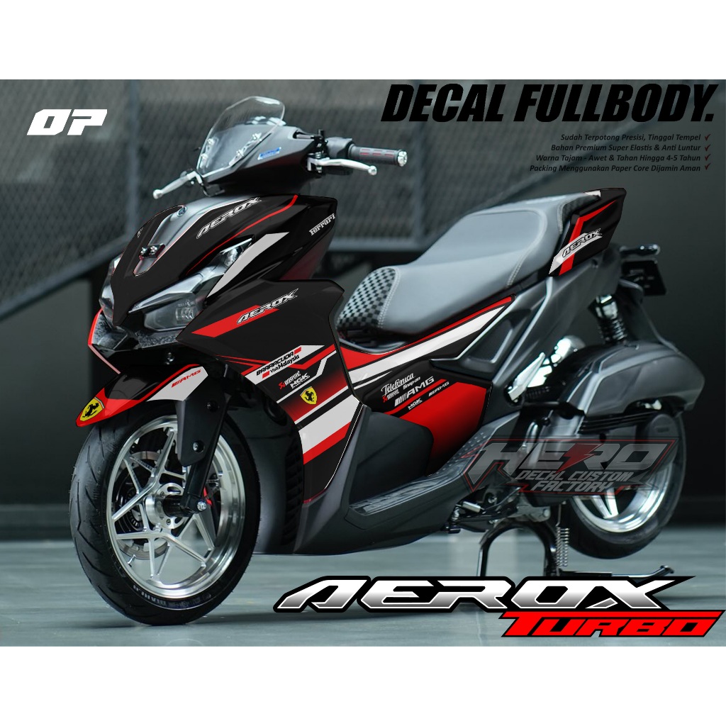 07 NEW DECAL AEROX ALPHA NEW NVX 2025 FULLBODY - DECAL AEROX ALPHA 2024 VARIASI FERRARI