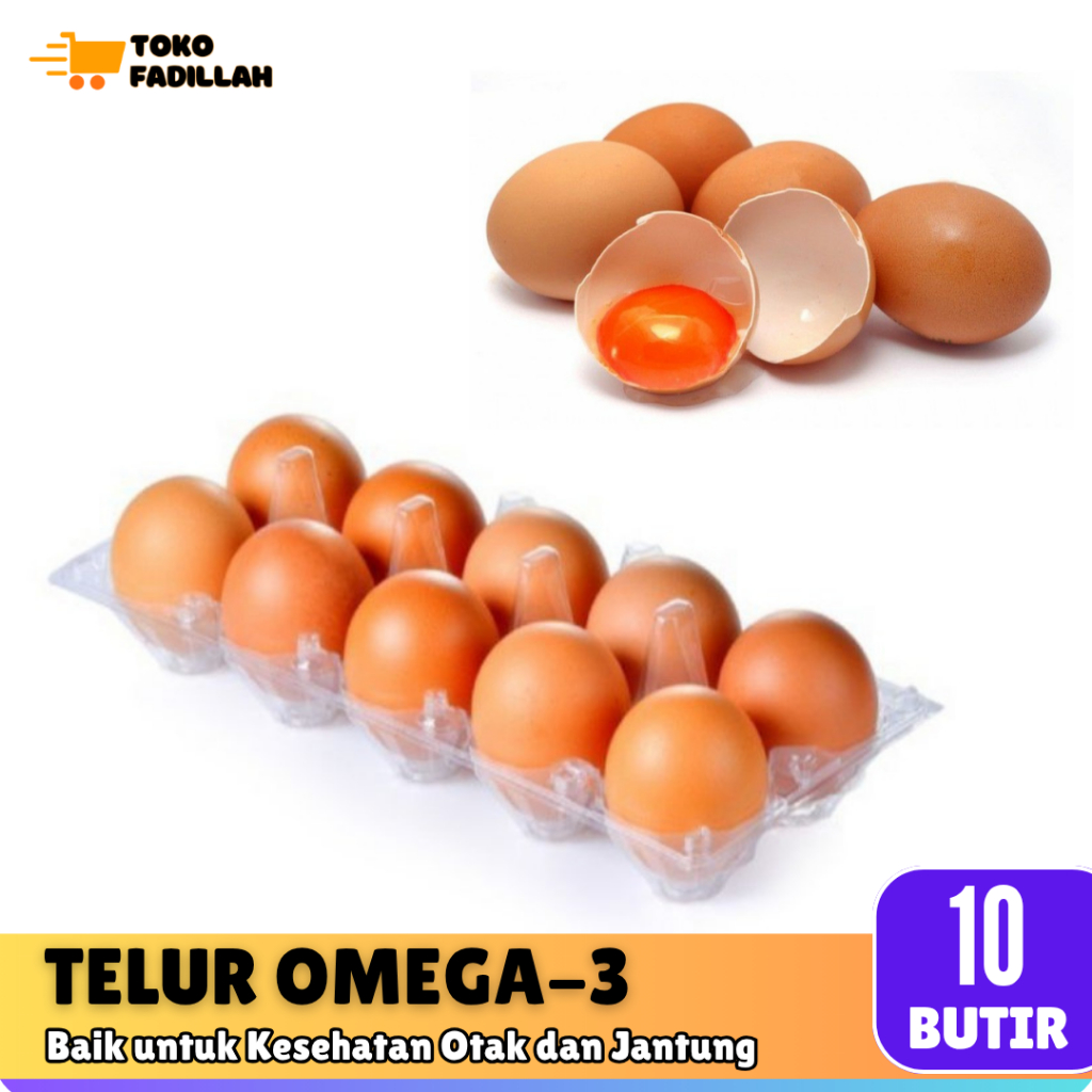 

[10 Butir] Telur Ayam OMEGA-3 Ukuran Besar (Packing Mika)