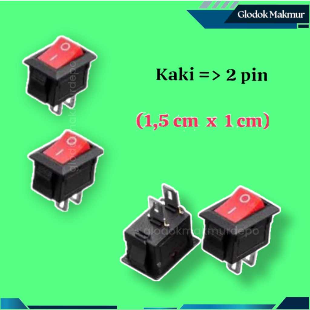 

SWITCH MINI MERAH SWIT KALKULATOR 2PIN ON OFF