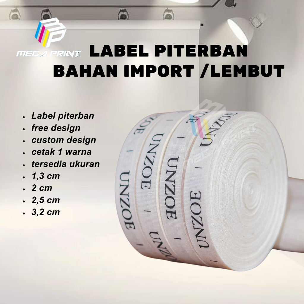 

100 pcs label katun / label hijab / label masker / katun cream / piterban lembut / katun halus / label hijab / label baju