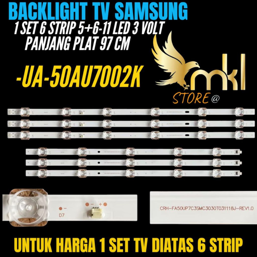 BACKLIGHT TV LED SAMSUNG 50 INCH  UA-50AU7002K BACKLIGHT TV LED 50 INCH
