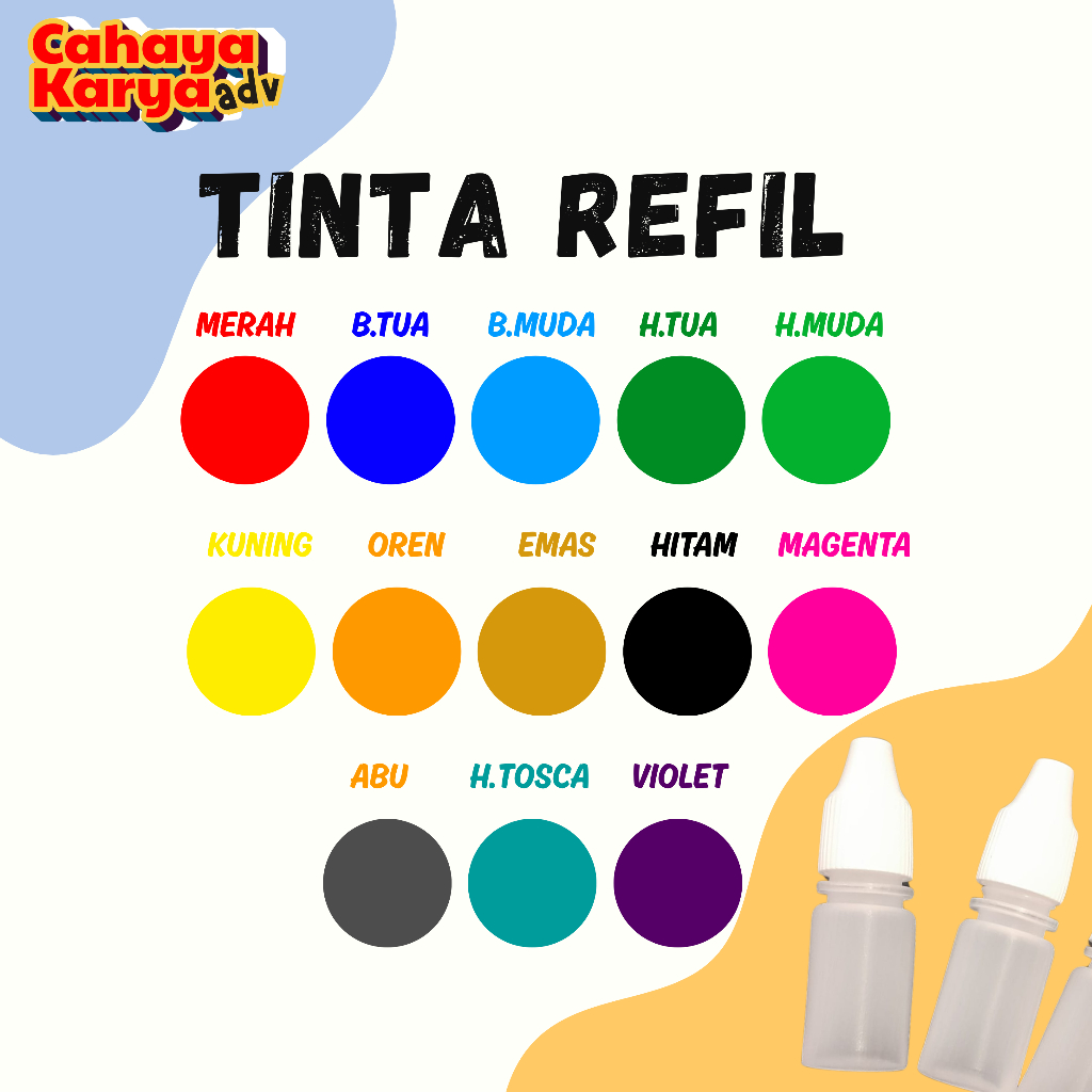 

TINTA REFIL PRENIUM - isi ulang tinta stempel