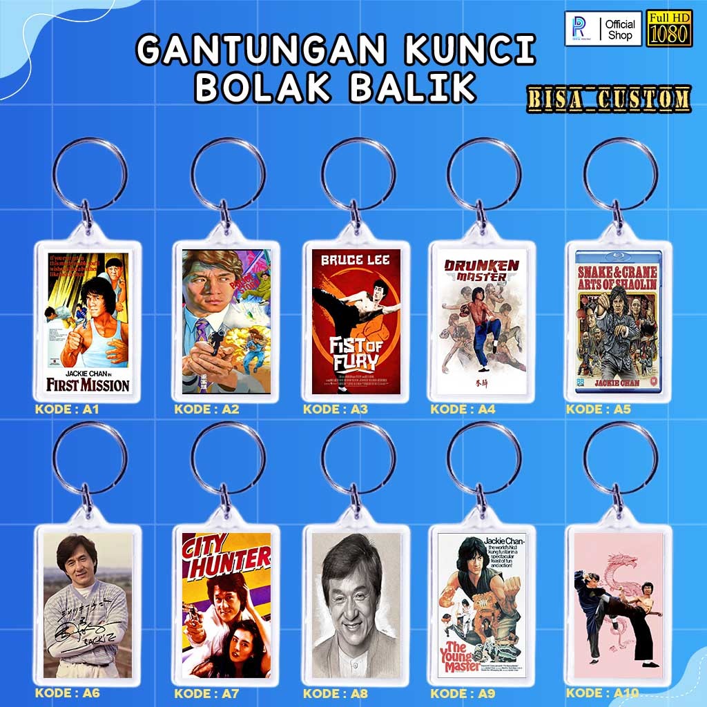 GANTUNGAN KUNCI AKRILIK JACKIE CHAN / GANCI JACKIE CHAN / GANTUNGAN KUNCI JACKIE CHAN K23
