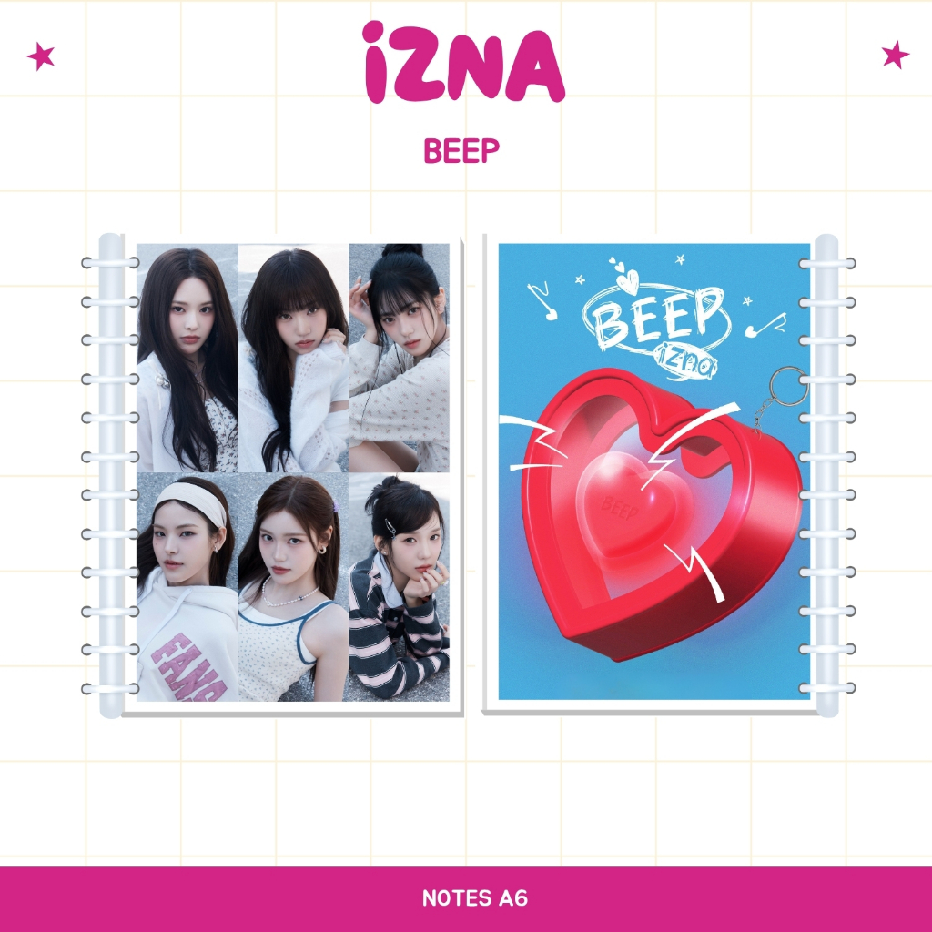 

A6 NOTES IZNA BEEP BUKU NOTE NOTEBOOK KPOP UNOFFICIAL JEEMIN JUNGEUN SAEBI KOKO MAI SARANG JIYOON