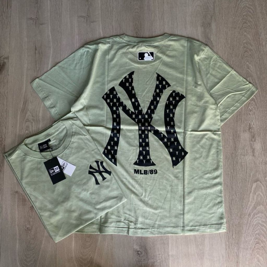 Baju NY logo depan belakang kaos MLB new york Yankees kaos distro pria super premium
