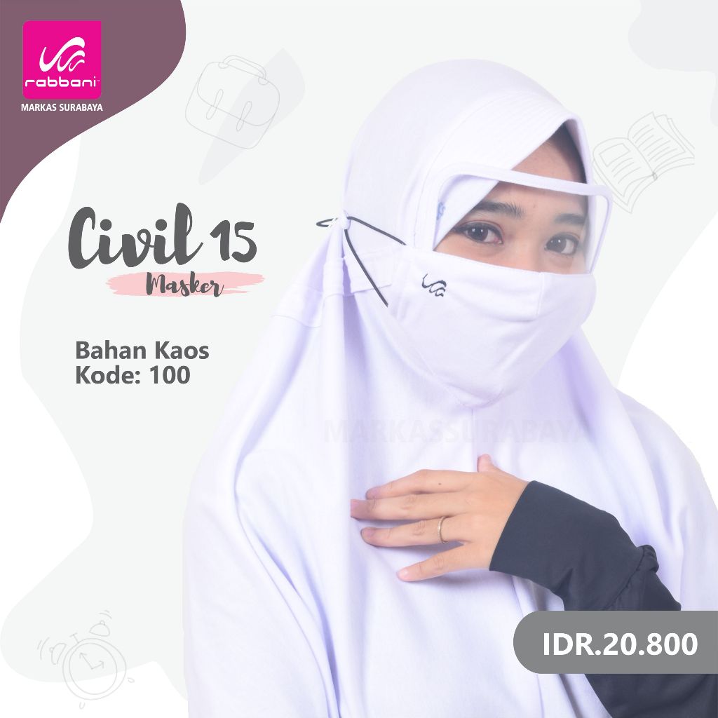 RABBANI MASKER WANITA BAHAN KAOS