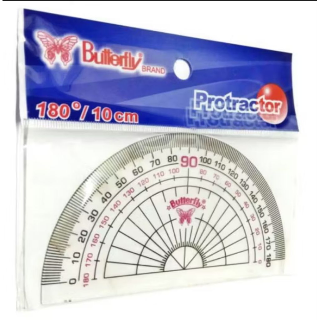 

Busur derajat butterfly 180° 10cm