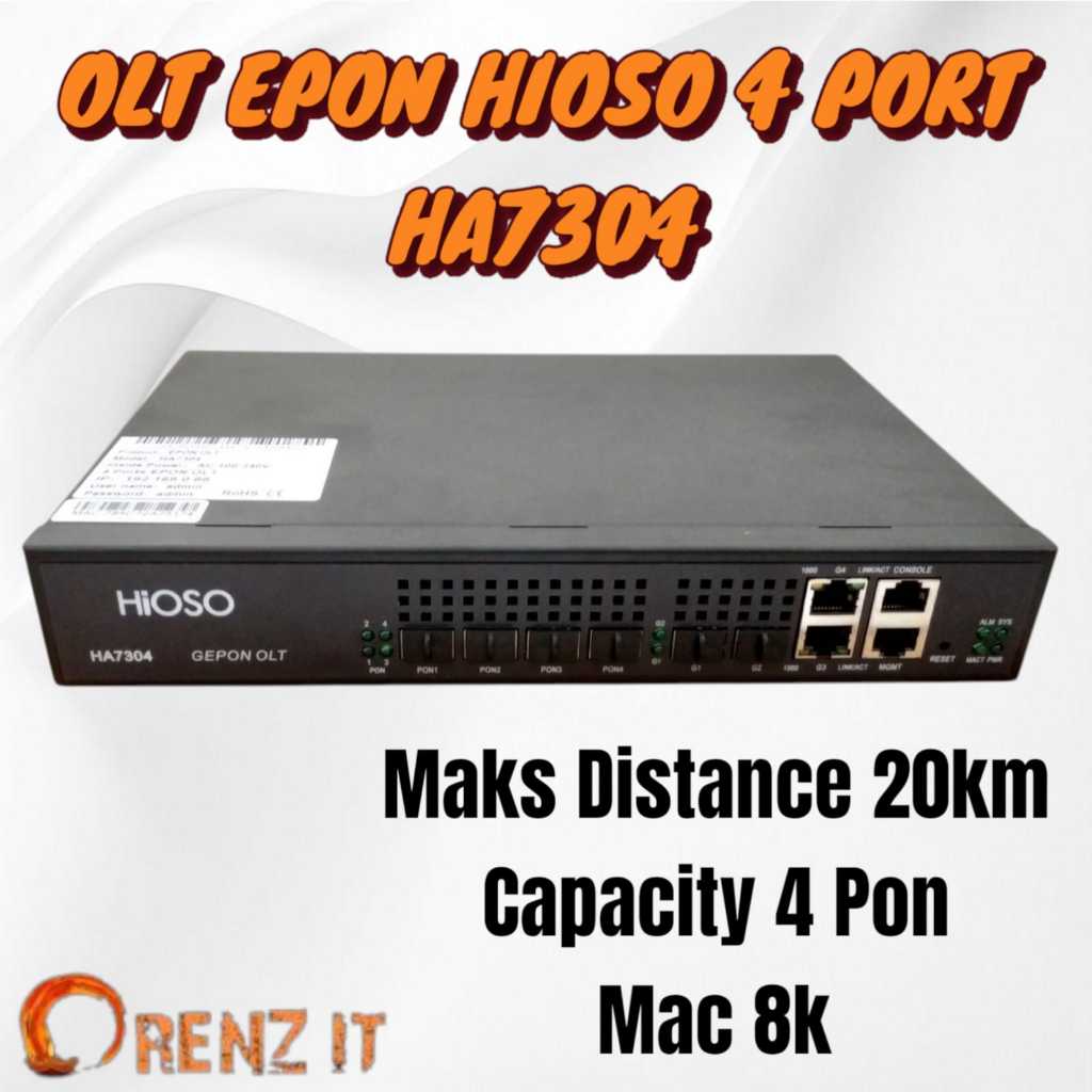 OLT EPON HIOSO HA7304 4 PON