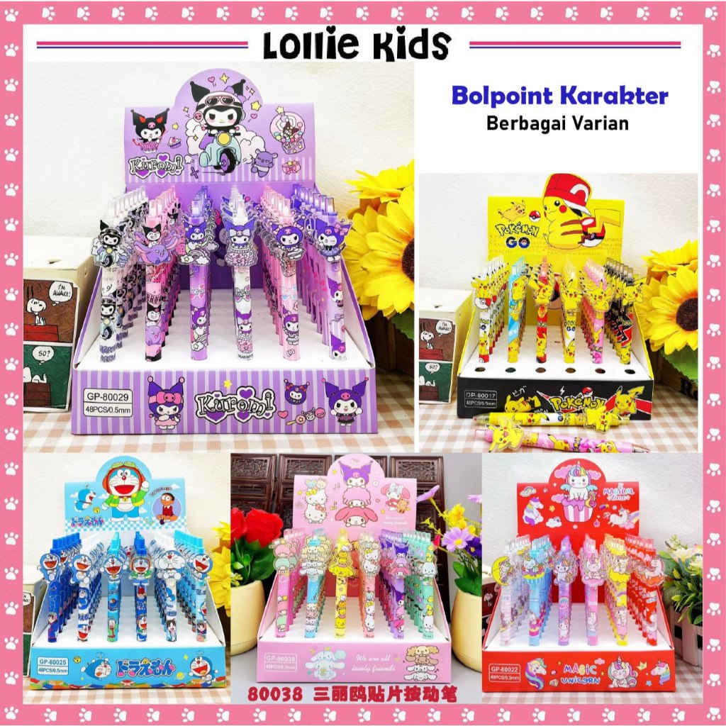 

BOLPOINT MEKANIK MOTIF KARAKTER LUCU / PULPEN ANAK MOTIF LUCU / BOLPEN WARNA KARAKTER 3D LUCU MURAH