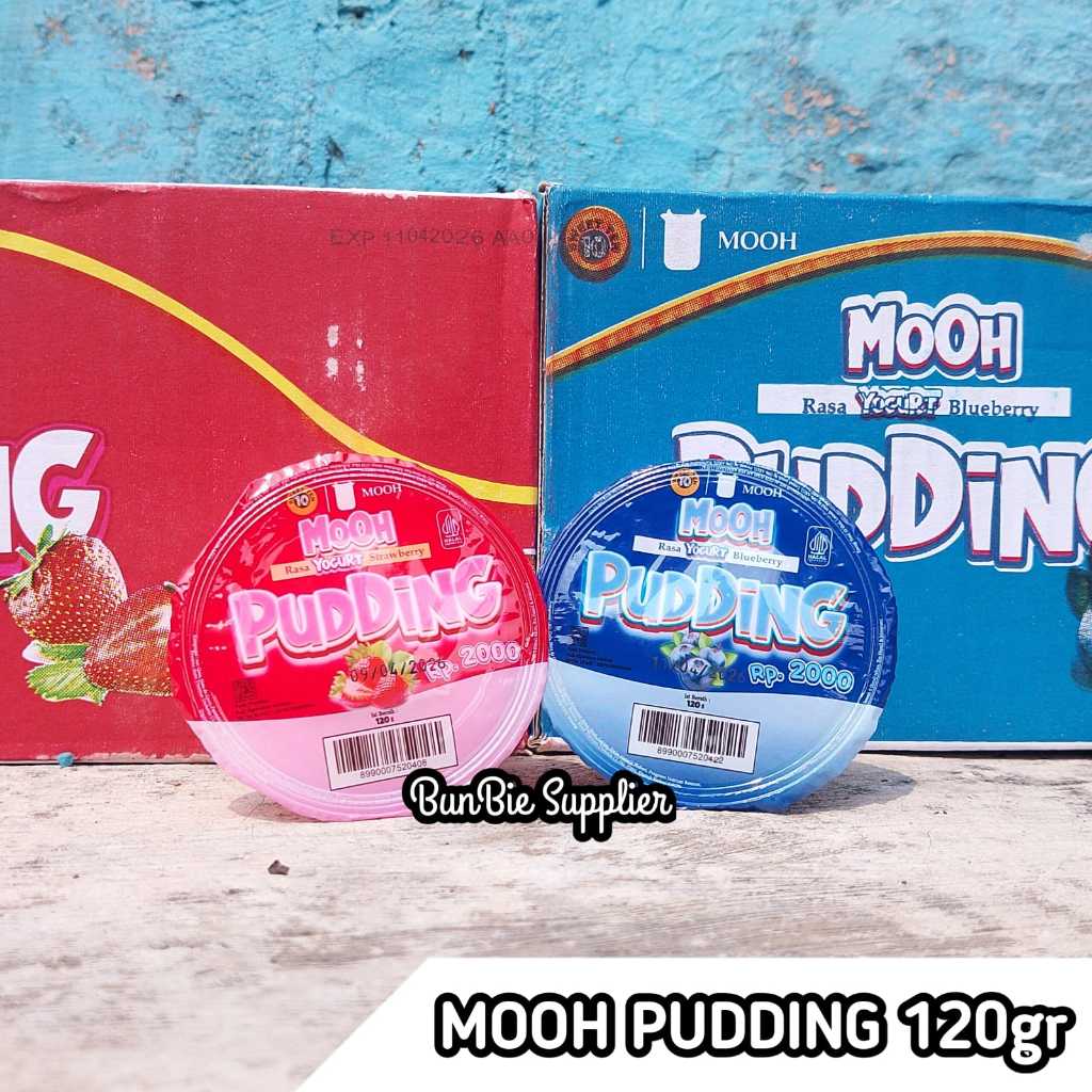 

MOOH PUDDING Blueberi Strawberry 120gr x 24pcs (box)