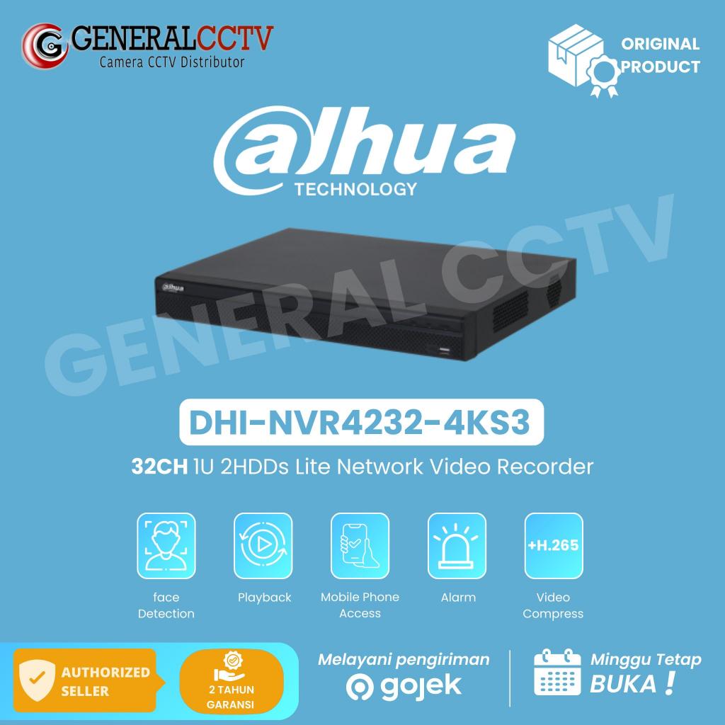NVR DAHUA 32 CHANNEL DHI-NVR4232-4KS3 ORIGINAL GARANSI 2 TAHUN