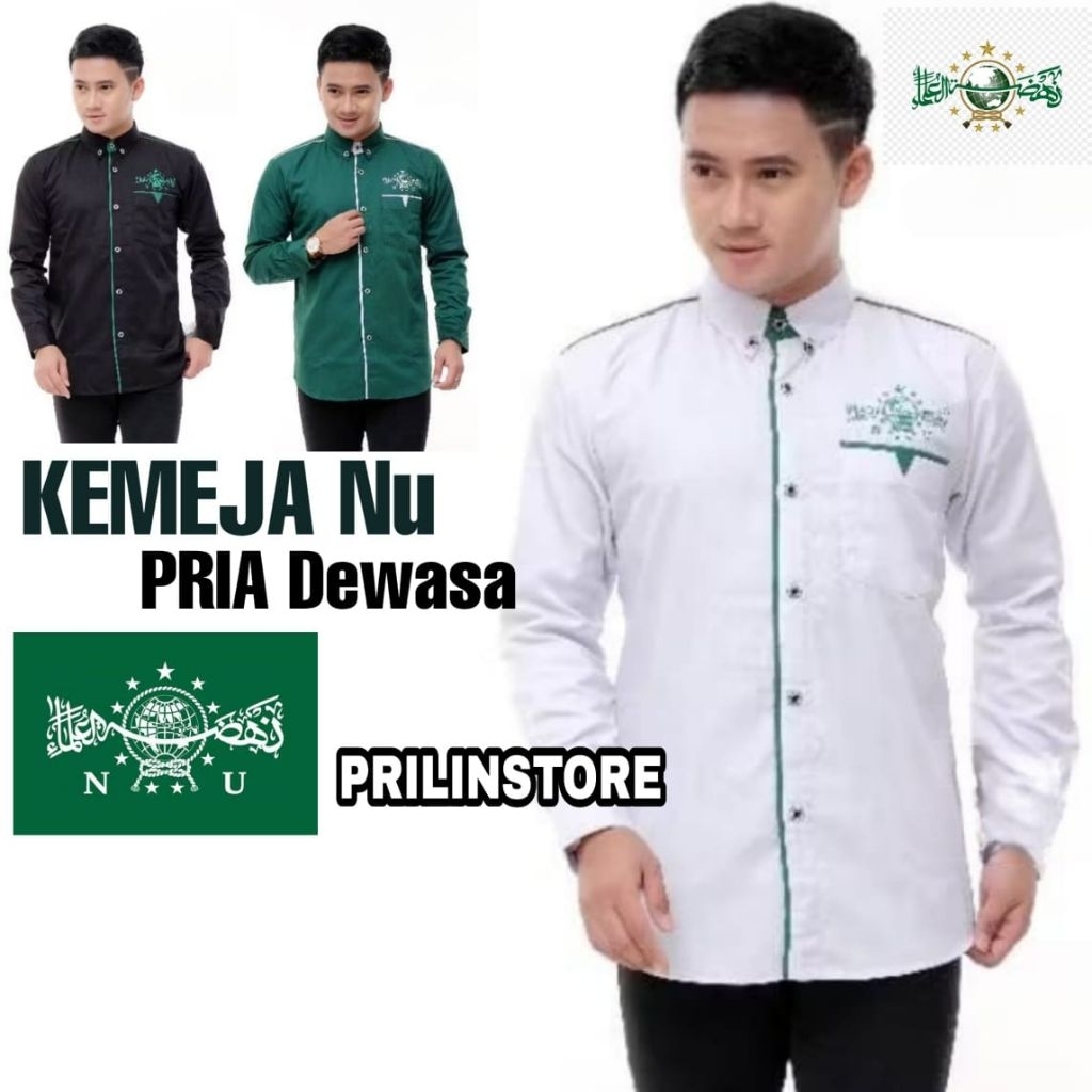 Kemeja Bordir NU/kemeja pria kain Toyobo premium