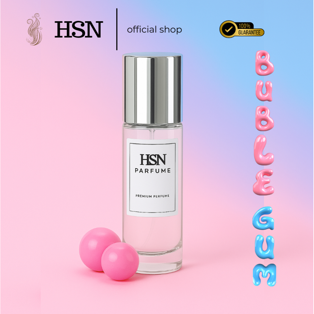 HSN PARFUME - Buble Gum Parfum Unisex Wangi Permen Karet  Aroma Sweet, Fruity, Vanila Tahan Lama