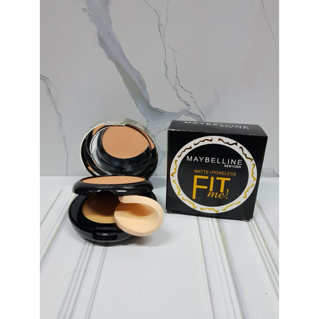 BEDAK MAYBELLINE 2 IN 1 MATE & PORELESS FITME KUNING