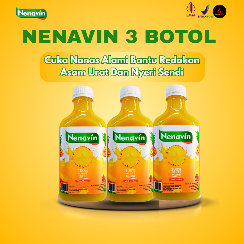 

NENAVIN - Membantu Redakan Diabetes Asam Urat dan Nyeri Sendi- 3 Botol