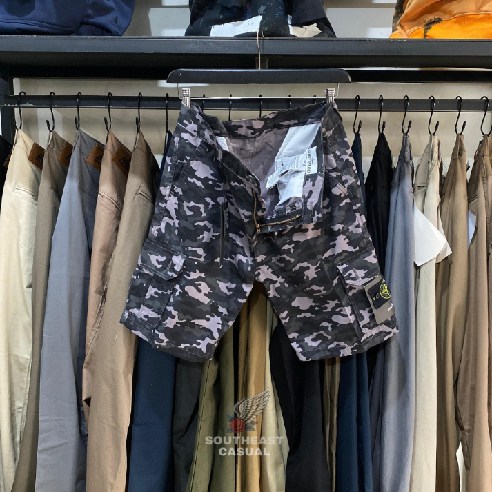STNE ISLND CAMO SHORT PANTS CARGO