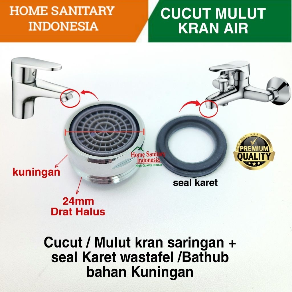 HSI | Cucut Mulut Kran wastafel kran Bathub mulut saringan keran air kuningan