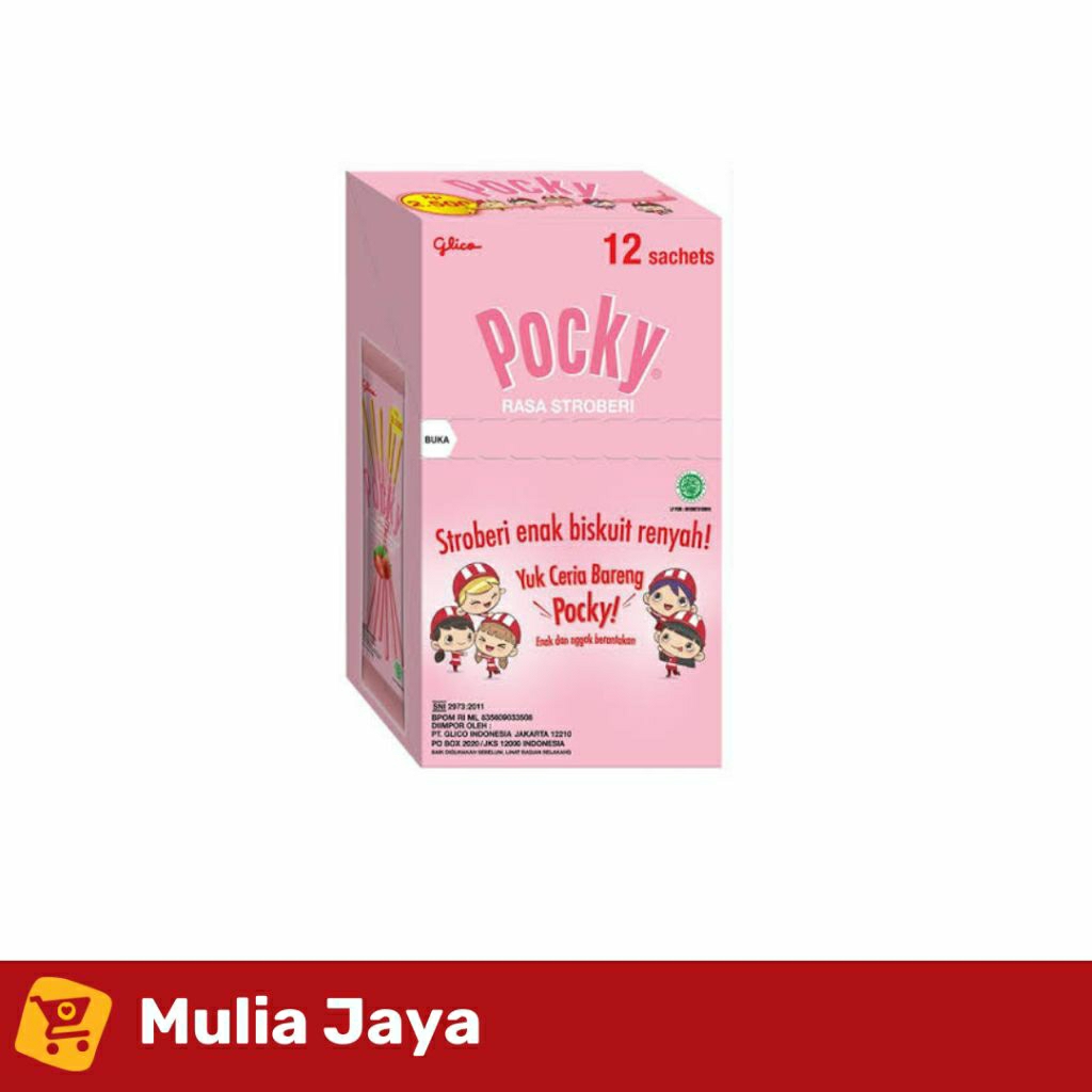 

Pocky Rasa Strawberry Eceran 2000 (1 pak isi 12 pcs)