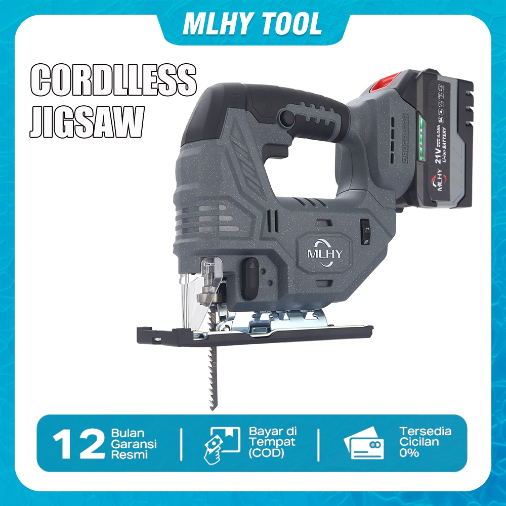 MLHY Mesin Gergaji Jigsaw Cordless Kayu Electric Jigsaw Brushless motor Variable Speed Cordless Keku
