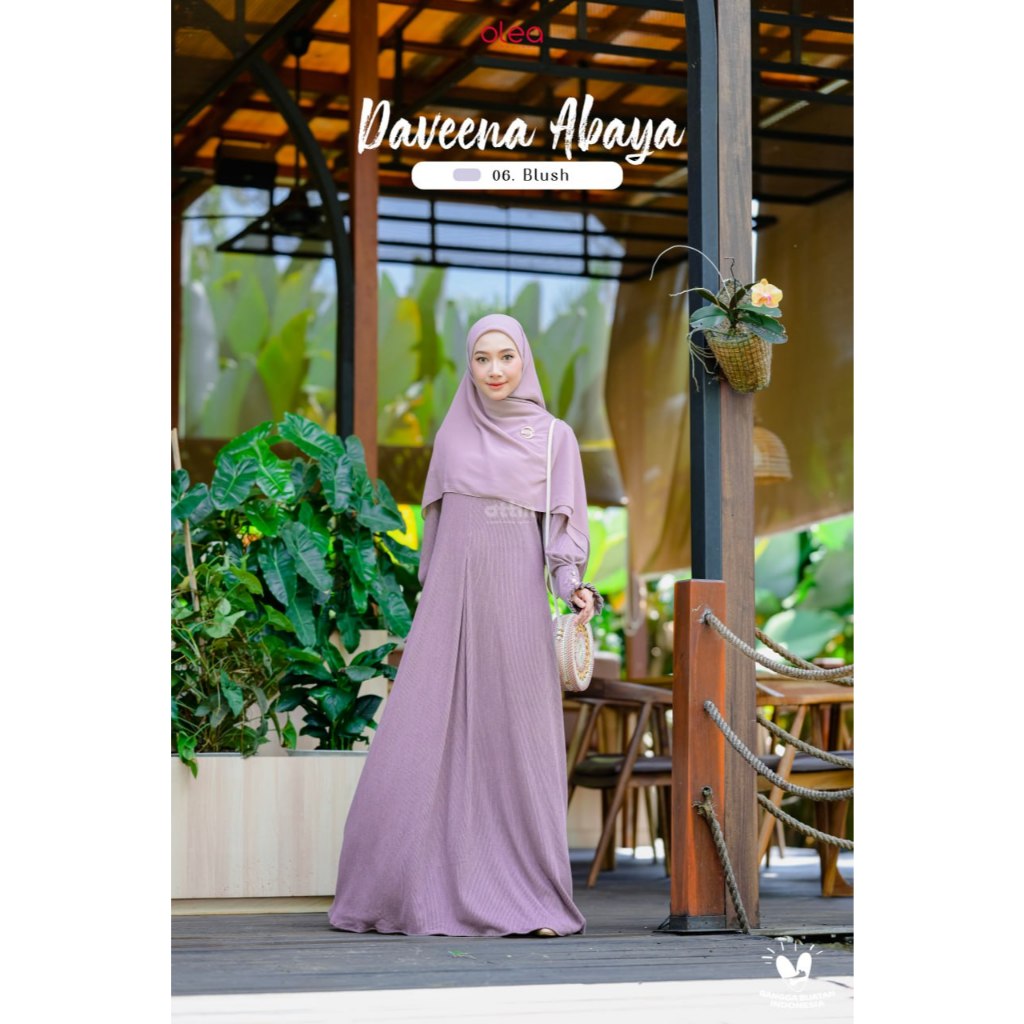 OLEA DAVEENA ABAYA I Abaya wanita knit motif polos
