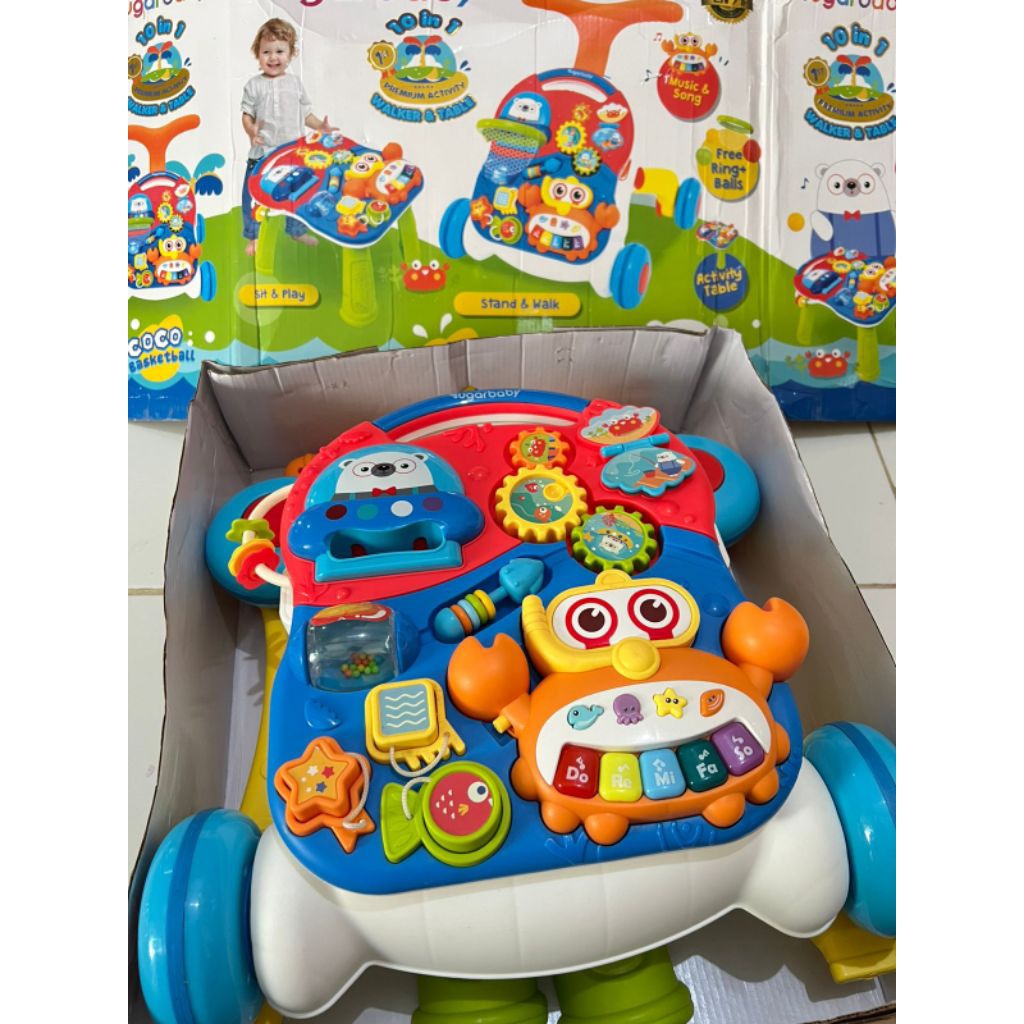 (SOLD JANGAN DI CO) sugar baby push walker 10 in 1 preloved like new