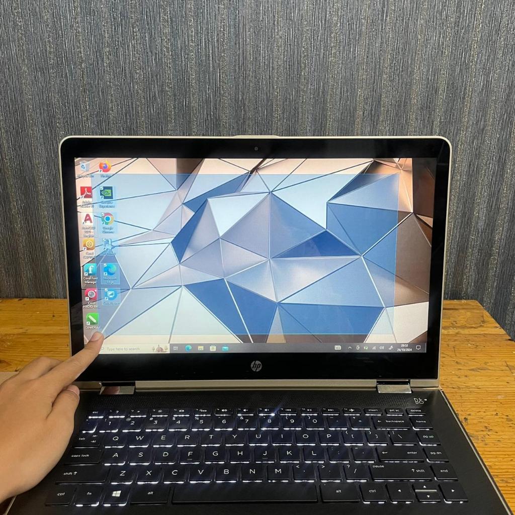 Laptop HP Pavilion X360 14-ba161TX, Intel Core i5 - 8250U, 8/256Gb,#VGA, Black Gold, BERGARANSI