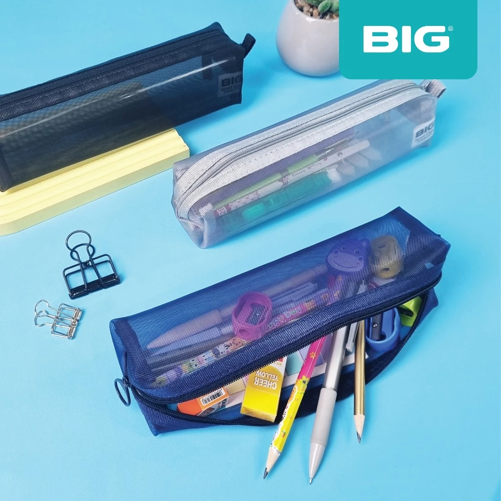 

BIG Zipper Pencil Case RIT PF-051 Kotak Tempat Pensil Jaring Resleting - ATK