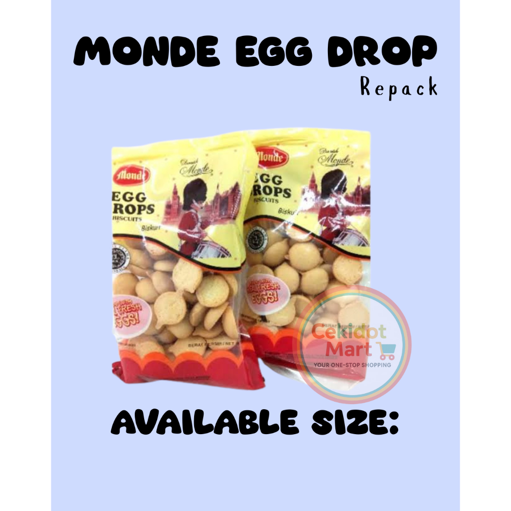 

Monde Egg Drop Kemasan Repack ukuran 250gr - 500gr - 1kg