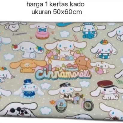 

kertas kado uk 50 x60 cm cinnamoroll / piring kue isi 10 pcs cinnamoroll / sendok garpu sumpit cinnamoroll / plastik snak cinnamoroll/banner flag garland ulang tahun cinnamoroll / botol minum bpa free 400 ml cinnamorol