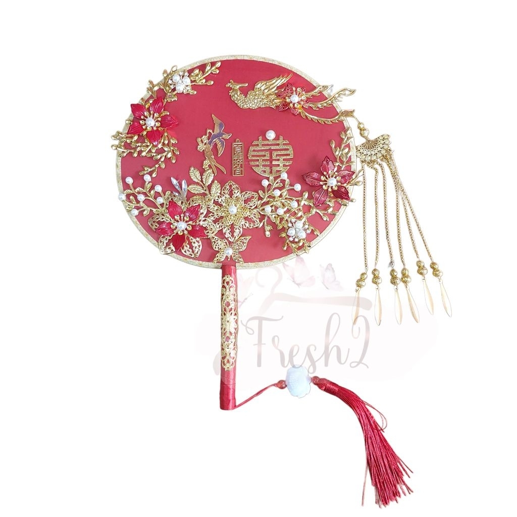 kipas wedding sangjit terbaru / kipas sangjit / kipas merah