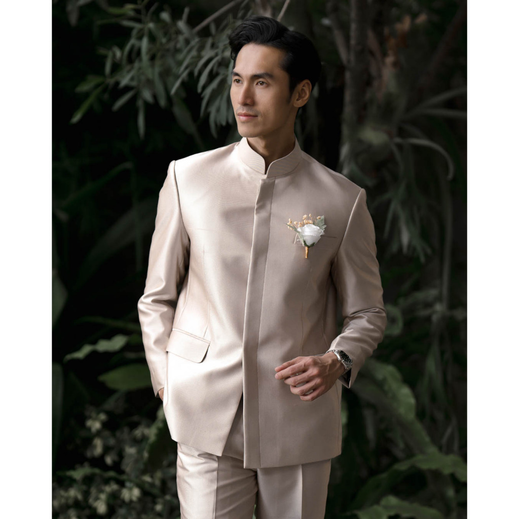 YUNG BANDUNG - Setelan Beskap Pengantin Semi Wool Import Jas Shanghai