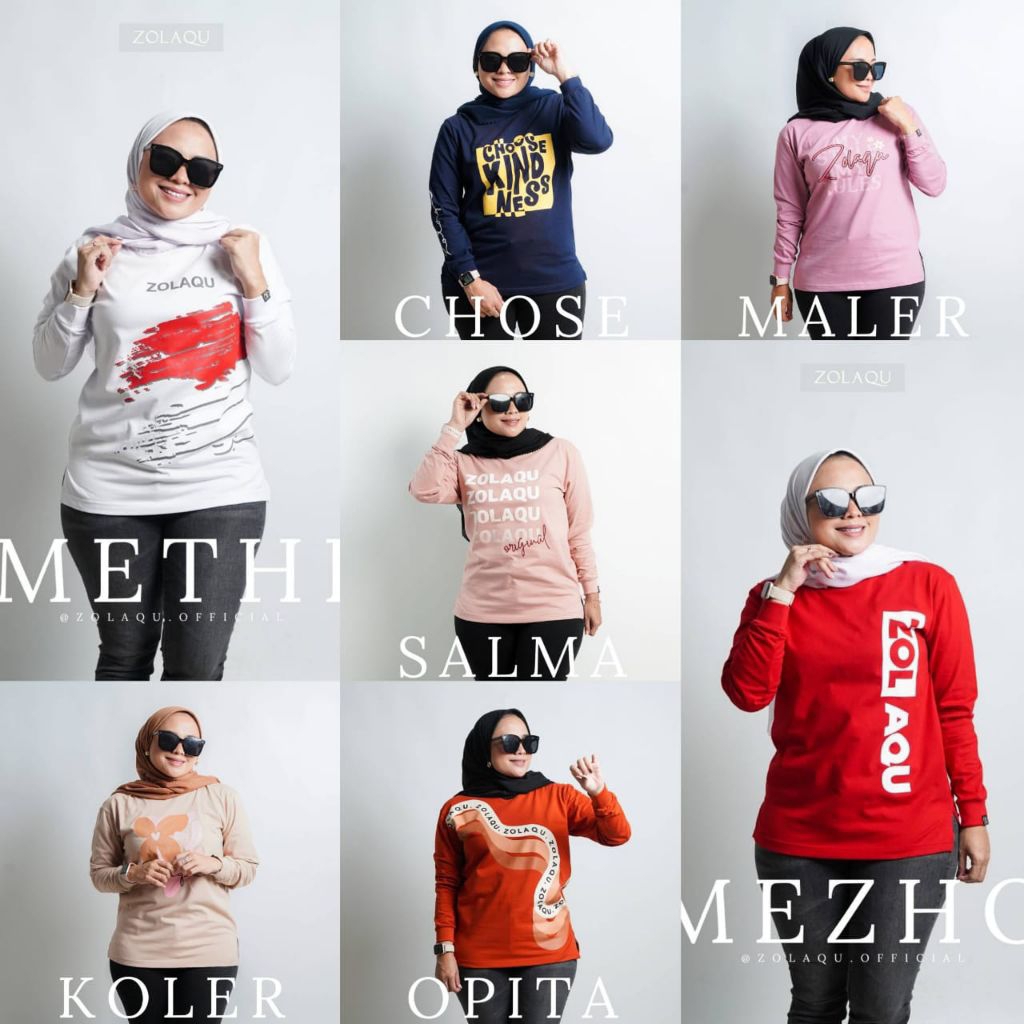 t shirt wanita premium / atasan zolaqu mykha gyl original / kaos wanita branded