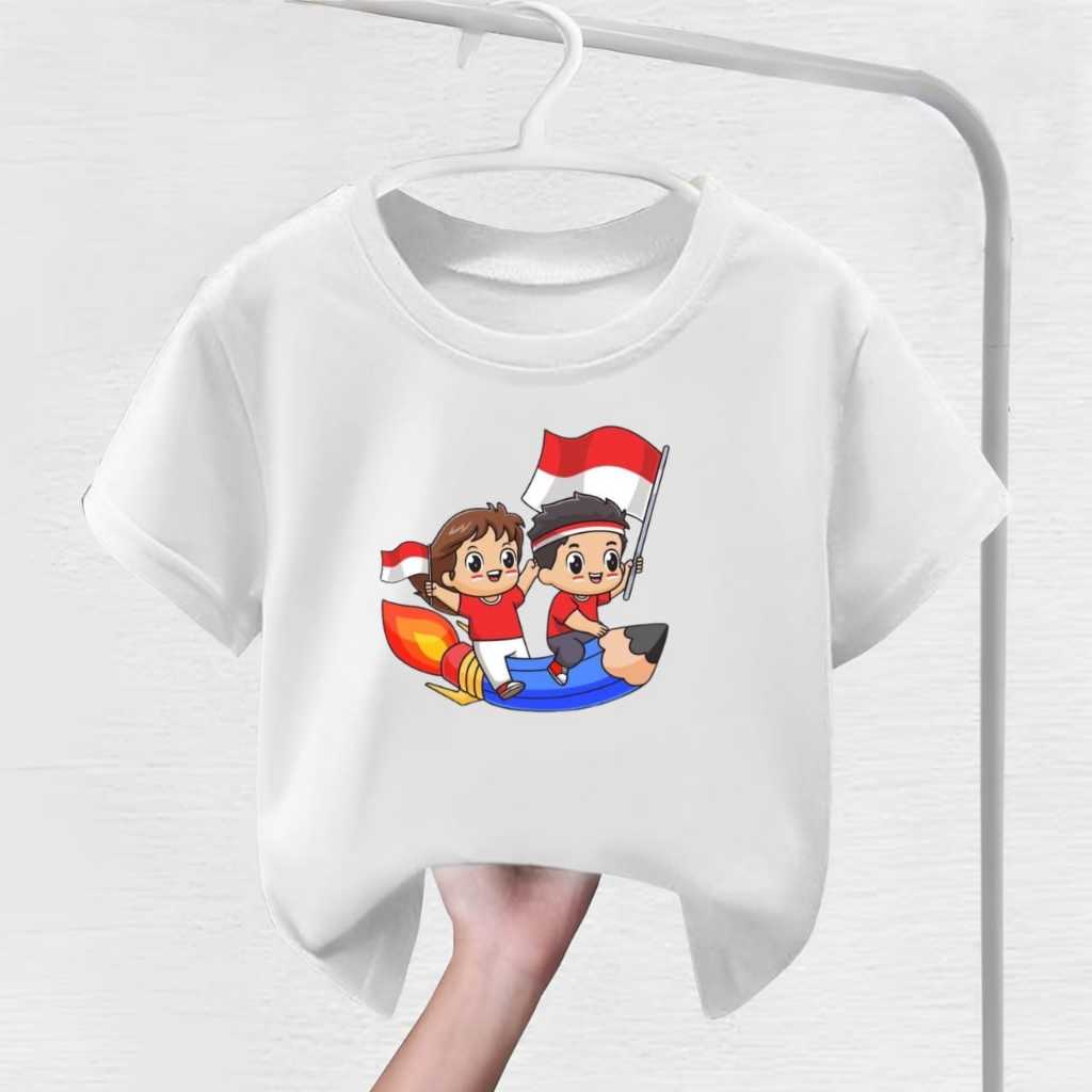 Redlove / Kaos anak 17 Agustus 2025 / Baju 17 AGUSTUS  Naik Pensil / Pakaian 17 Agustus / Atasan