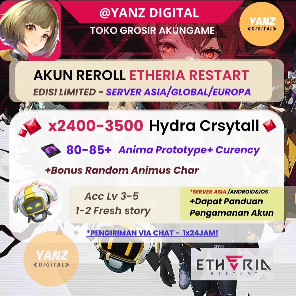 𝑨𝒌𝒖𝒏 Reroll Gacha Etheria Restart Paket Hydra Crystall