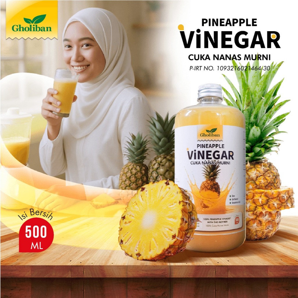 

Cuka NANAS GHOLIBAN Original 500ml Pineapple Vinegar Cuka Nanas Murni