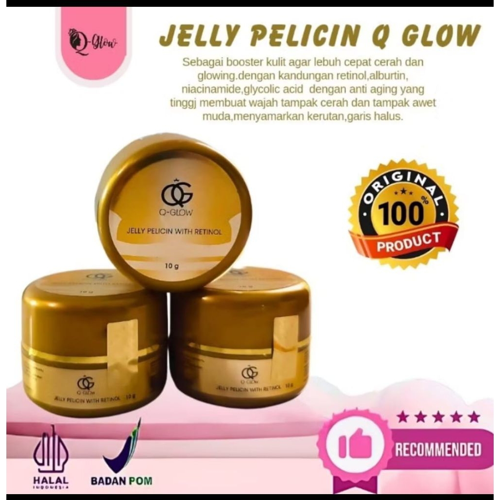 JELLY RETINOL PELICIN QGLOW|CREAM FLEX HITAM||CREAM RETINOL BPOM ORIGINAL