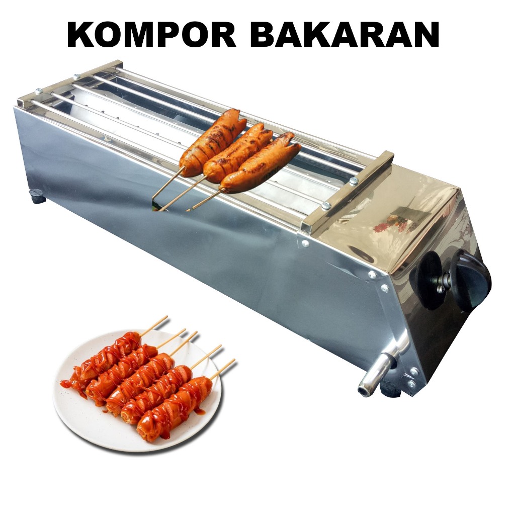 Kompor Bakaran Sosis / Kompor Panggang / Kompor Bakaran Bakso Bahan Stainless / Kompor Bakaran 50cm
