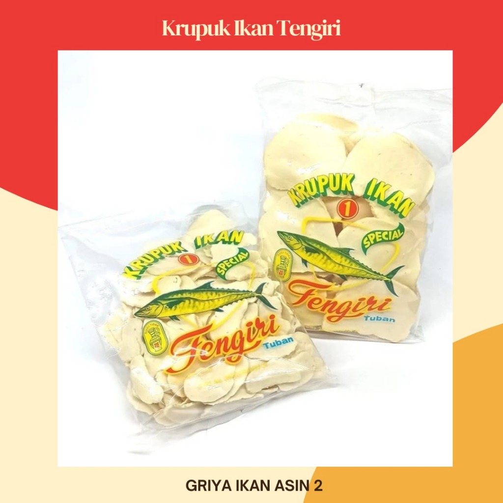 

krupuk ikan - Krupuk ikan spesial tengiri cap guci toak khas tuban/krupuk ikan terenak