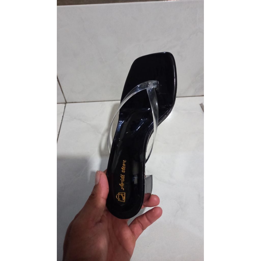 High heels jelly jepit wanita hak tahu 5cm