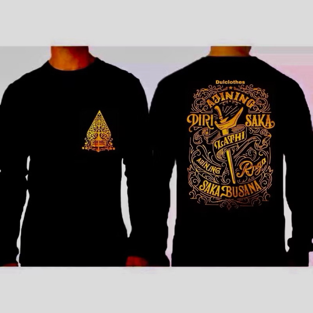 Kaos T-shirt Ajining Diri Gumantung Soko Lathi Ajining Rogo Gumantung Soko Busono - Bahan Katun  Com