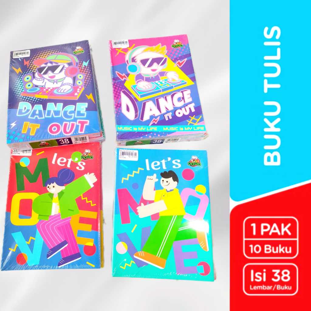

Veiso_DODO Buku Tulis Isi 38 lembar (10 buku)/Buku Tulis Dodo 30Lembar/buku tulis dodo murah