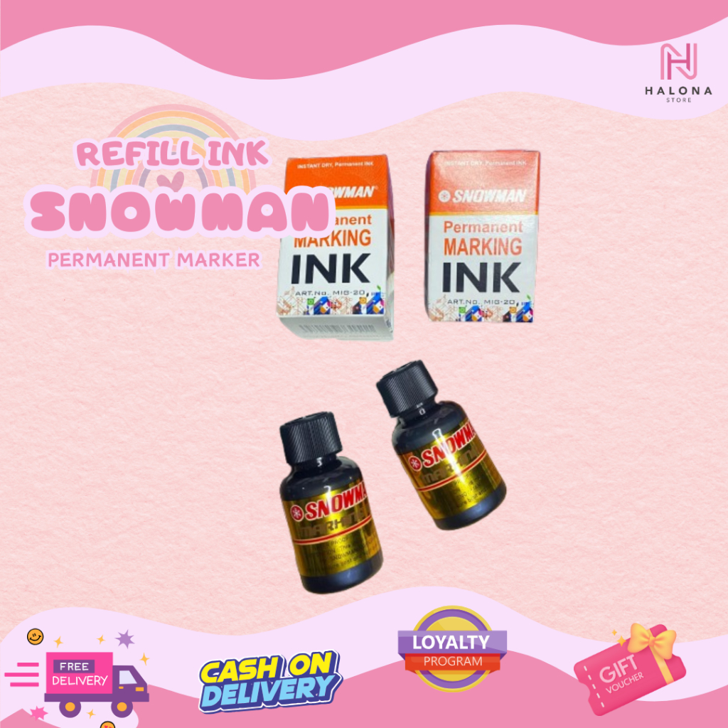 

Tinta Refill / Tinta Isi Ulang Spidol Snowman Permanent
