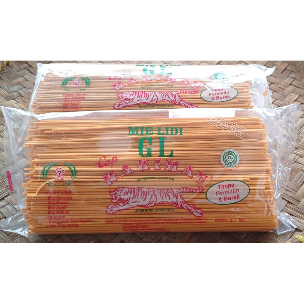 

Milidi /Mie GL kuning cap Harimau/ mie gomak asli medan 1kg