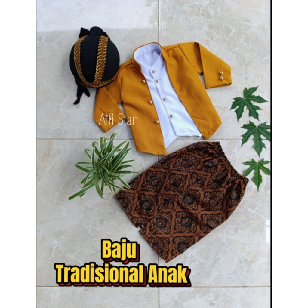 Setelan Baju Adat Jawa , Baju Tradisional Anak , Baju Dalang