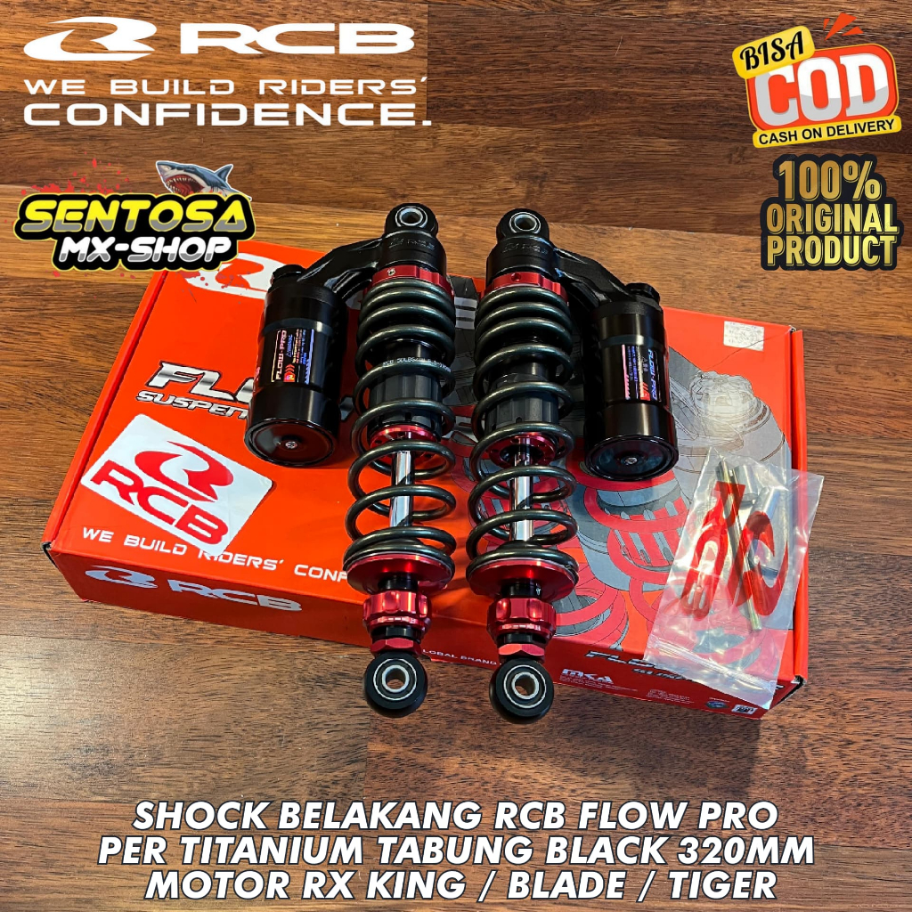 SHOCK / SHOCKBREAKER RCB FLOW PRO 320MM TITANIUM DOUBLE KLIK RX KING / BLADE / TIGER / VERZA / REVO 