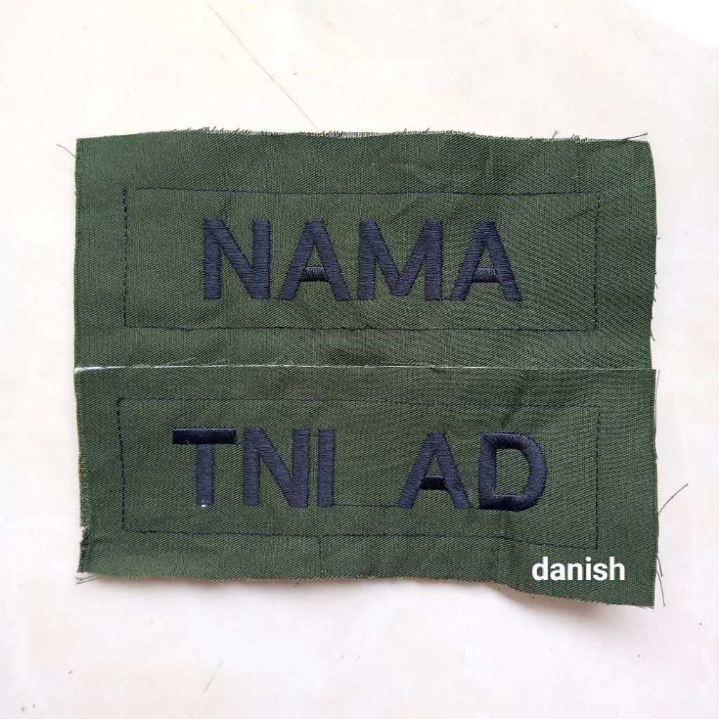 BET BORDIR NAMA SERAGAM PDL TNI,TNI AD,TNI AL,TNI AU