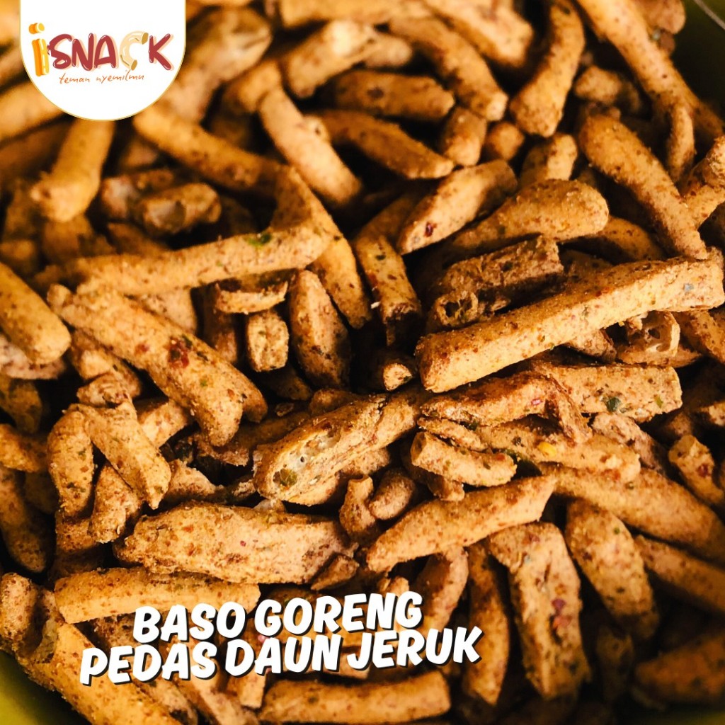 

200GR | BASRENG BASO GORENG PEDAS DAUN JERUK VIRAL ISNACK BY INDHI