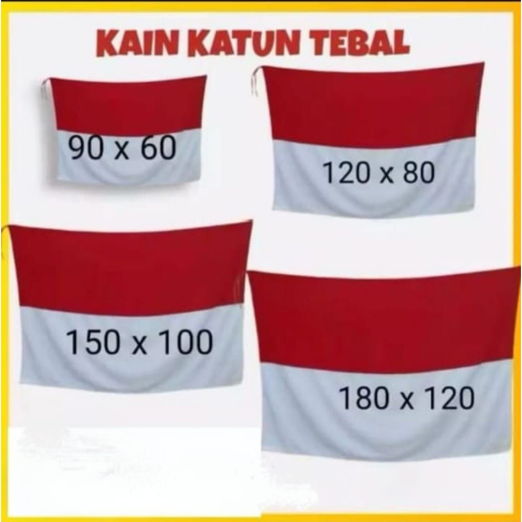 BENDERA MERAH PUTIH KAIN KATUN