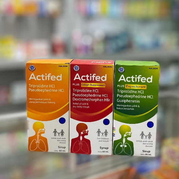 Actifed Syrup / Actifed Plus Expectorant / Actifed Plus Cough Suppresant - Obat Flu dan Batuk